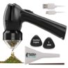 Mamba Original 1g Black USB Electric Herb Grinder. Small Portable Metal Herbal Machine & Spice Mill for the Kitchen