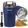 Hermolante Herb Spice Grinder, One-key Electric Grinder with 304 Stainless Steel Blades and Cleaning Brush, Electric Grinders for Herb, Spices, Coffee, Nuts, Seeds,etc.