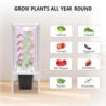 30-Plant Hydroponics Tower Garden Vertical Growing System Kit, Indoor Garden Planter Herb Garden with LED Grow Light and Water Pump, Vertical Planter Germination Kit for Herbs, Fruits and Vegetables