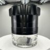 Spice Grinder. 2.5 inch herb grinder with jar attached. Jar offers a larger storage capacity. Anodized Aluminum alloy with glass bottom. (Black, 2.5 Inches x 3 Inches)