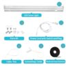 1FT T5 4-Pack Grow Lights for Indoor Plants, 3000K Warm Full Spectrum LED Growing Lamp, Plant Growing Light Strips for Greenhouse Seed Starting, Vegetables, Plug and Use for Easy Installation