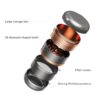 SHUAIYONGLAN Grinder 2.5 Inch Manual Grinder,Silver