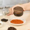 AWANSO 3-Piece Grinder, 2.5" Walnut Wood and Aluminum Grinder