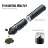 Rechargeable Electric Grinder, Double Stainless Steel Blades, Suitable for Spices and Dry Herbs, Built-in battery, Removable Automatic Grinding Pen