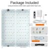 DOMMIA Grow Light, 20W Ultra-Thin Panel Grow Lights for Indoor Plants, High PPFD Full Spectrum, Dimmable, 6/12/16H Timer Auto on/Off, Suitable for Indoor Growing, Warm White 1-Pack
