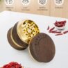 KINGTOP Grinder, Large 2.6" Walnut Wood & Aluminum Manual Grinder