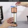 Spice Grinder 3-in-1 Hand Crank Loader Roller Crusher Filler Flower Buds Milling Grinding Storage with Magnetic Lid