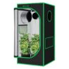 Green Hut Grow Tent 24"x24"x48" 600D Mylar Hydroponic Indoor Grow Tents with Observation Window, Removable Floor Tray and Tool Bag for Indoor Plant Growing 2x2