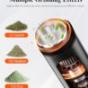PINVOK Electric Spice Grinder,Automatic Small Portable Herbal Machine & Spice Mill,USB Rechargeable Grinding Up to 1.5 Gram(Black)