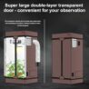 ATOUR 4x2 Grow Tent, 48"x24"x60''High Reflective Mylar 1680D Hydroponic Grow Tents, Waterproof Grow Tent with Double Cleart Observation Door and Floor Tray, for Indoor Plant Growing