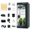 MARS HYDRO 2x2 Grow Tent Kit Complete System with 10 Speed Clip Fan,100W TS600 LED Full Spectrum Grow Light,24"x24"x55" 1680D High Reflective Mylar Grow Tent,4 inch 205 CFM Smart Ventilation System