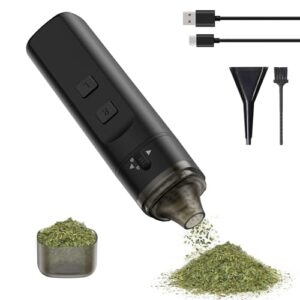 PINVOK Electric Spice Grinder,Automatic Small Portable Herbal Machine & Spice Mill,USB Rechargeable Grinding Up to 1.5 Gram(Black)