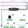 RWNTAO Two Strip Growing Lamp for Indoor Plants, Red & Blue & Yellow Full Spectrum LED Grow Light Strips with Auto ON/Off 3/9/12H Timer,10 Dimmable Levels for Green House Succulent (2 Head 13 in)