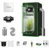 VIVOSUN 2 x 2 ft. Grow Tent Kit Complete, 24"x24"x48" Grow Tent Complete System with VS1000 Led Grow Light, 4 Inch 190CFM Inline Fan, Carbon Filter and 8ft Ducting Combo