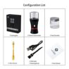 Electric Herb Grinder COMPACT Size, Fast Grinding for Flower Buds, Updated 6 Blades Spice Grinder, USB-Rechargeable Electric Grinder with 2 x 1.7oz/50ml Glass Herb Jars and a Mini Shovel