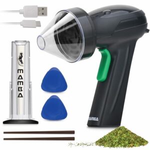 Mamba Monster 3.5g Black USB Electric Herb Grinder. Large Capacity Portable Metal Herbal Machine & Spice Mill for the Kitchen