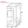 CoolGrows Grow Tent, 2x2 Feet Mylar Hydroponic Grow Tent with Obeservation Window and Floor Tray for Indoor Gardening Plant Growing (24"x 24"x 48")