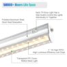 1FT T5 4-Pack Grow Lights for Indoor Plants, 3000K Warm Full Spectrum LED Growing Lamp, Plant Growing Light Strips for Greenhouse Seed Starting, Vegetables, Plug and Use for Easy Installation
