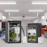 Upgrade 32X32 Integrated Grow Tent Complete Kits System S1000 LED Grow Light Grow Tent Kit 4" Fan Filter and Humidifier (Fan Filter+LED Light+Grow Tents+Irrigation Kit+Clip Fan+Heater+Humidifier)