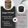 KINGTOP Spice Grinder, 2.5" Walnut Wood & Aluminum Manual Grinder