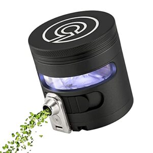 Cloudious9 - Tectonic9 Manual Grinder Automatic Dispenser Large 2.5" Aluminum Alloy (Black), For Home & Kitchen Only