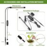 WeeLeeGoo Grow Light 2 Pack, 6000K Full Spectrum Gooseneck Growing Lamp for Indoor Pot Plants Bonsai/Plant/Houseplants, Dimmable & Auto Timer 4 8 12H