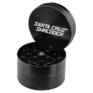 Santa Cruz Shredder Herb and Spice Grinder Made in USA (Large (2.7 Inch), Black)