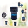 Grinder Herb Spice Grinder Hand-cranked Plastic Grinder with Handle 62mm Grinder Storage Tank 2 in 1, Christmas Gifts Ideas for Men Women Dad Mom（Black Blue）