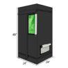 Volowoo Plant Grow Tent, Black, 60x60x120cm, Indoor Growing with Observation Window and Floor Tray
