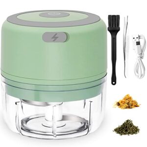 Electric-Herb-Grinder-3.5 Inch-2024-Upgraded, 3.4oz Large Grinder for Grinding Dry Fresh Herbs and Spices, USB Rechargeable, Portable, Waterproof, High-efficiency, Nice Choice for Home