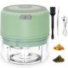 Electric-Herb-Grinder-3.5 Inch-2024-Upgraded, 3.4oz Large Grinder for Grinding Dry Fresh Herbs and Spices, USB Rechargeable, Portable, Waterproof, High-efficiency, Nice Choice for Home