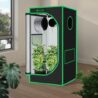 Green Hut Grow Tent 24"x24"x48" 600D Mylar Hydroponic Indoor Grow Tents with Observation Window, Removable Floor Tray and Tool Bag for Indoor Plant Growing 2x2