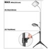 LBW Grow Light with Stand, Full Spectrum LED Floor Plant Light for Indoor Plants, Grow Lamp with On/Off Switch, Adjustable Tripod Stand 15-48 inches