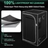 SNIGJAT 4x4 Grow Tent, 48"x48"x80" Grow Tent for Indoor Hydroponic Growing with High Reflective 600D Oxford Fabric, Observation Window, Removable Waterproof Tray for Fruit, Flowers, and Vegetables