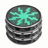 VRUPINZE 2.5 inch Large Grinder, Portable Aluminium Grinder with Clear Top, Black-Green