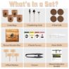 Sproutix Bonsai Garden Starter Kit, 4 Seeds Growing into Sakura, Ginkgo, Black Pine, Red Flame, Including Complete Gardening Tools & A Wooden Box with Cover, Christmas Gifts for Men Women Beginners