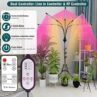 yentbokj Grow Lights for Indoor Plants,5 Heads Red Blue White Full Spectrum Plant Light with 15-60" Adjustable Tripod Stand, Indoor Grow Lamp with Remote Control and Auto On/Off Timer Function