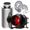 VIVOSUN Grow Tent Ventilation System, 6 Inch Inline Duct Fan with Speed Controller, 6'' Carbon Filter, and 16ft. Ducting Combo, Air Cooling and Filtration Kit for Grow Tent, Hydroponics