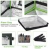 JungleA 2x2 Small Grow Tent, High Reflective Mylar Hydroponic Growing System, 24" x 24" x 36" Indoor Growing Tent Greenhouse Box Kit w/Window & Tray, Home Plant Farmer Flower, Mushroom, Veg Grow Box