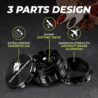 Kozo 2.5 Inch Grinder Mills, Aluminum (Black)