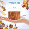 XSTWVM Spice Grinder, 3 Inch Herb Grinder - Premium Zinc Alloy with Wood Grain Finish, Grinder for Herbs with Sharp Teeth Design & Scraper for Herbs and Kitchen Spices
