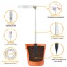 GooingTop LED Grow Light, Halo Plant Lamp for Indoor Plants Growing, White Low Light for Succulents Mini Small Plants Growth,Upgrade Timer 4/8/12/18 Hrs & Variable Spectrum,1 Pack