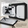 zazzy Grow Tent, 96“x48 x78 Plant Growing Tents 600D Mylar Hydroponic Indoor Grow Tent with Window, Kit Bag & Floor Tray 8x4 Growing Tent