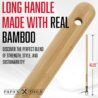 Papa's Tools Weeder - Stand Up Weed Puller Tool Made with Long Wooden Handle - Real Bamboo & 4-Claw Steel Head - Easily Remove Weeds Effortlessly Without The Need to Tug, Bend, Or Flex,