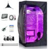 CDMALL 2x2 Grow Tent, 24''x24''x48'' Indoor Plants Growing Dark Room with Accessories Complete Kit Hydroponic Growing System with Hangers, Trellis Netting, Shear, Timer, Humidity Monitor