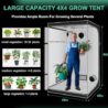 SNIGJAT 4x4 Grow Tent, 48"x48"x80" Grow Tent for Indoor Hydroponic Growing with High Reflective 600D Oxford Fabric, Observation Window, Removable Waterproof Tray for Fruit, Flowers, and Vegetables