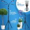 Everlasting Comfort Grow Lights for Indoor Plants Full Spectrum - Plant Lights for Indoor Growing (4 Lamps), 3-18 Hour Timer, Adjustable 62" Tripod, LED Grow Lights, Plant Light for Seed Starting