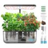 iDOO Hydroponics Growing System Kit 12 Pods, Gardening Gifts for Women Mom Dad Kids, Indoor Herb Garden with LED Grow Light for Home School, Indoor Plants Good for Mental Health