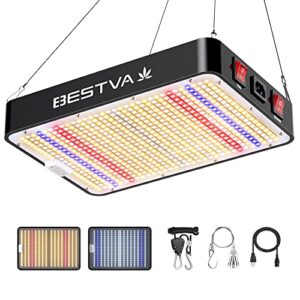 BESTVA 2025 Upgrade DC1000 Led Grow Light with High Yield Diodes Full Spectrum LED Grow Lights for Indoor Plants Greenhouse Veg Bloom Light Hydroponic Grow Lamp