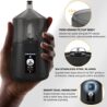 ZHENGHAI Electric Herb Grinder 150W Spice Grinder USB-C Rechargeable, Compact Size, Easy On/Off. Fast Grinding Dry Spices Herbs, with Pulse Mode and Cleaning Brush (Black)